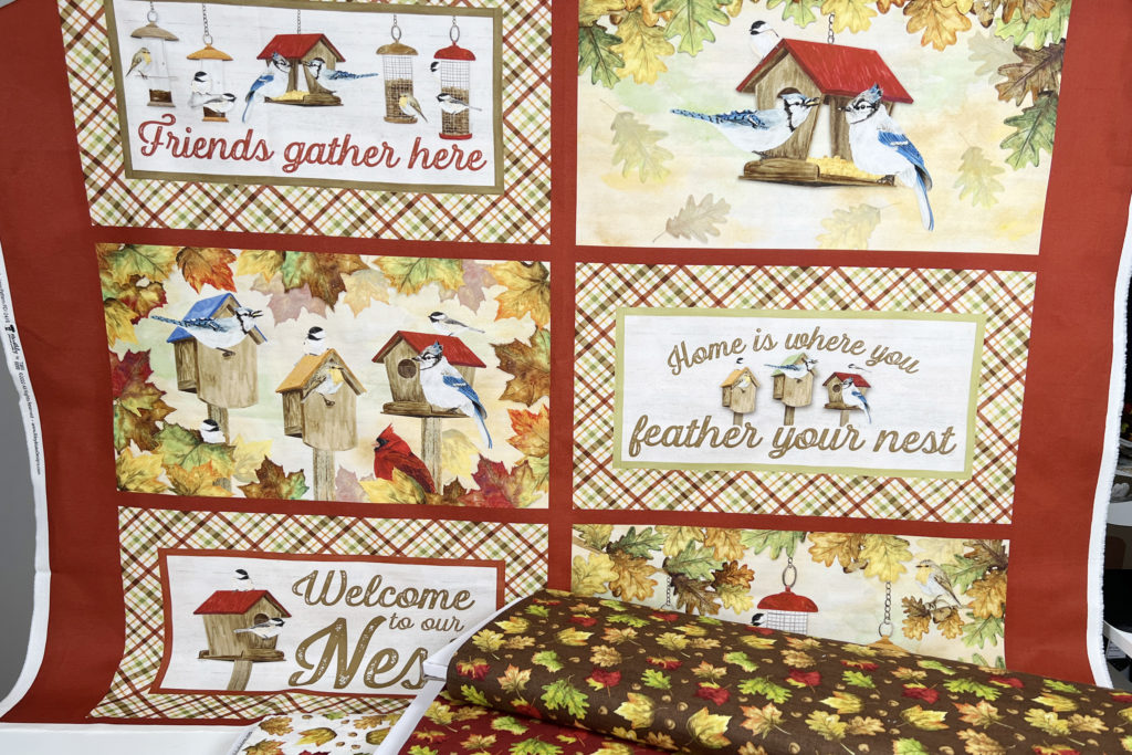 September Monthly Placemat panel and fabrics by Tara Reed