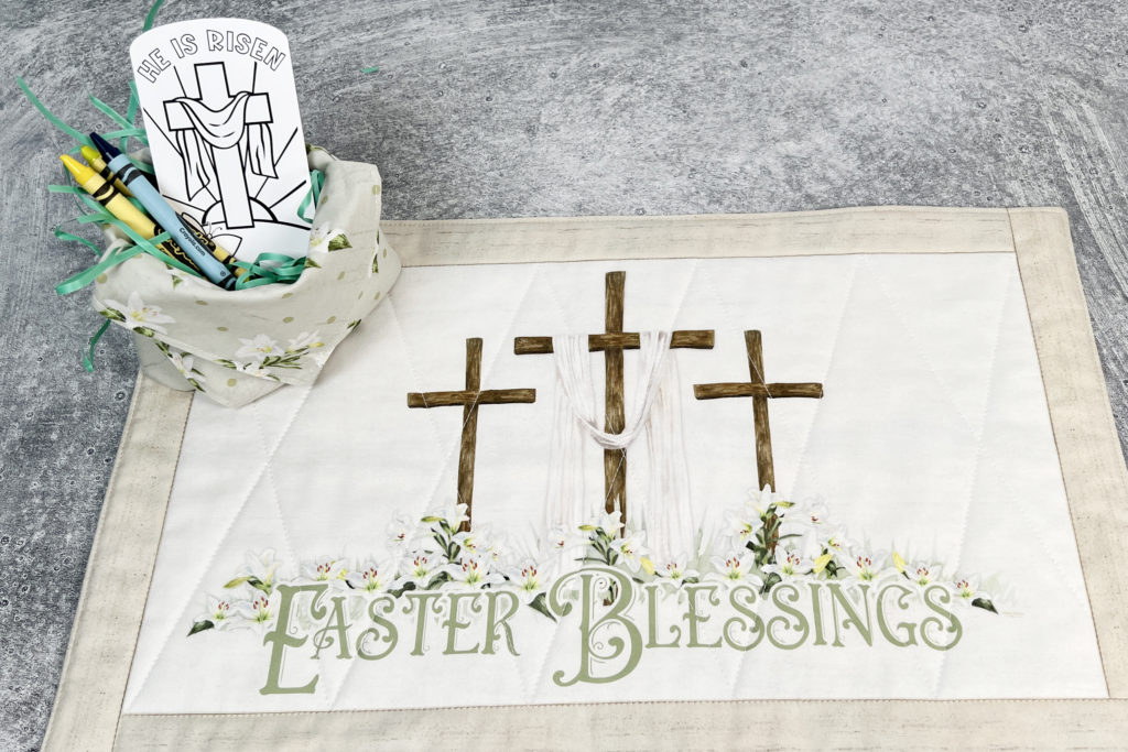 Easter Blessings placemat made with Fabric Placemat Panel by Tara Reed