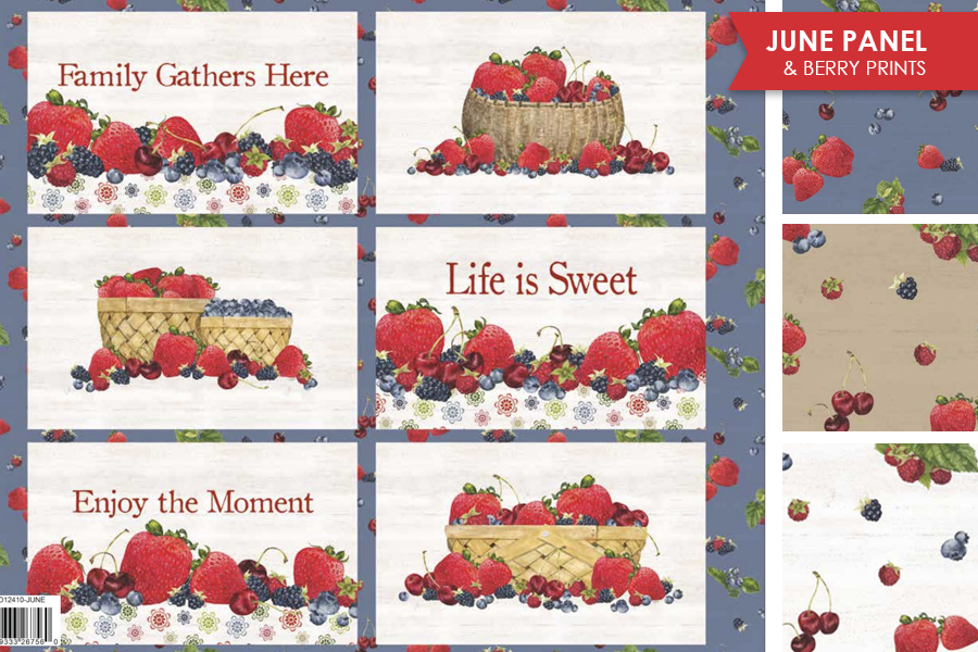 June placemat panel and prints by Tara Reed